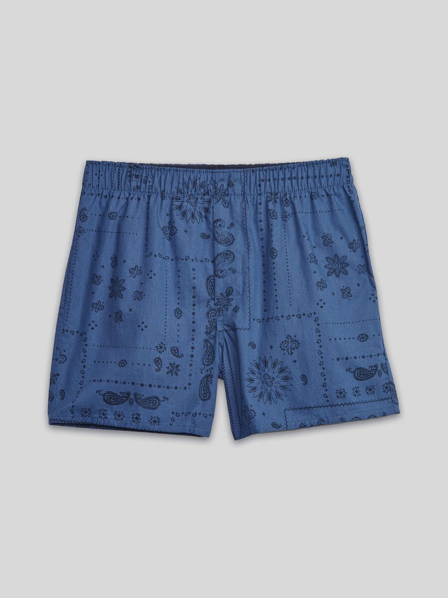 Boxers in cotton with paisley print Man_0
