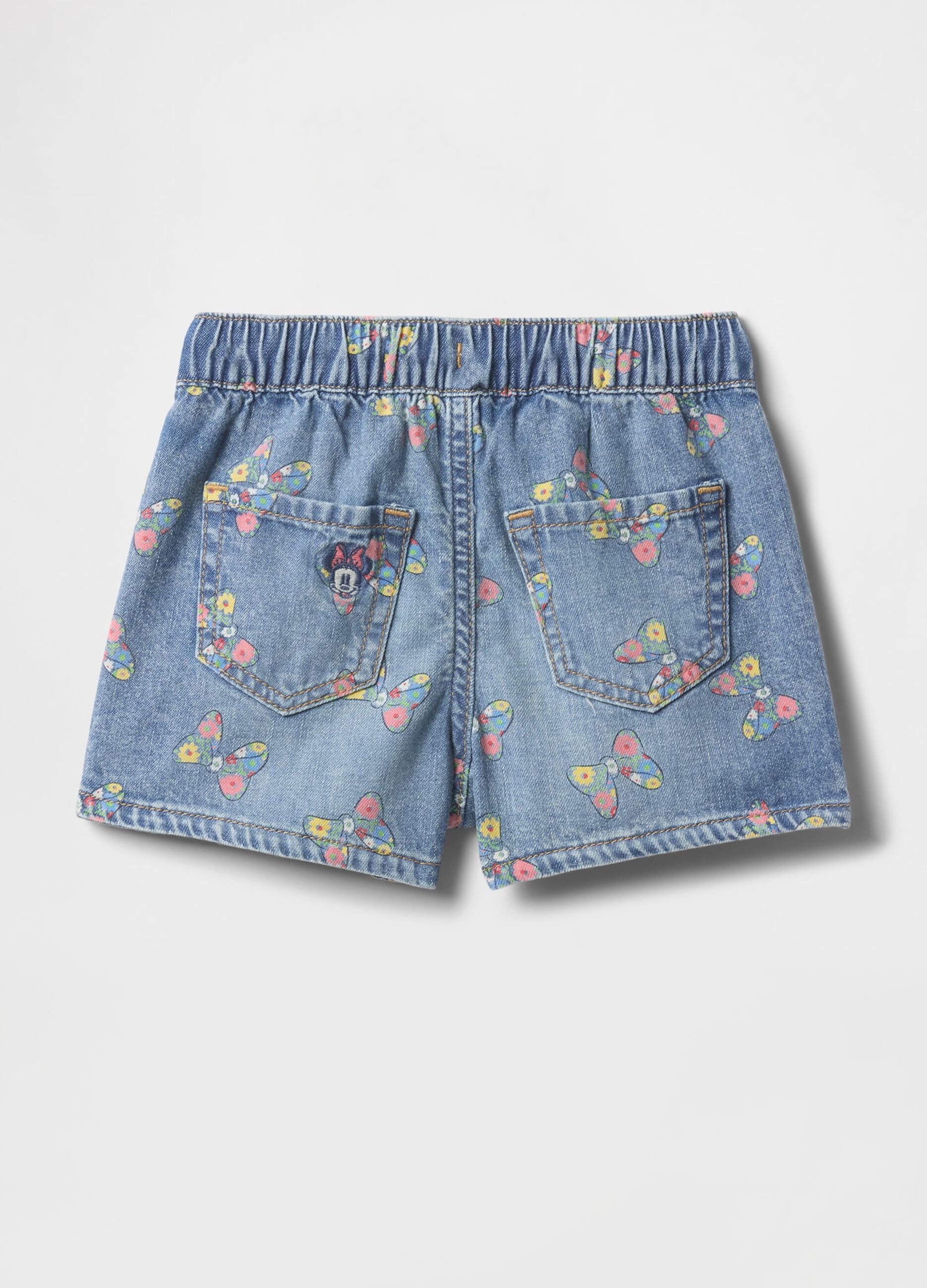 Shorts in denim con stampa farfalle Minnie_1