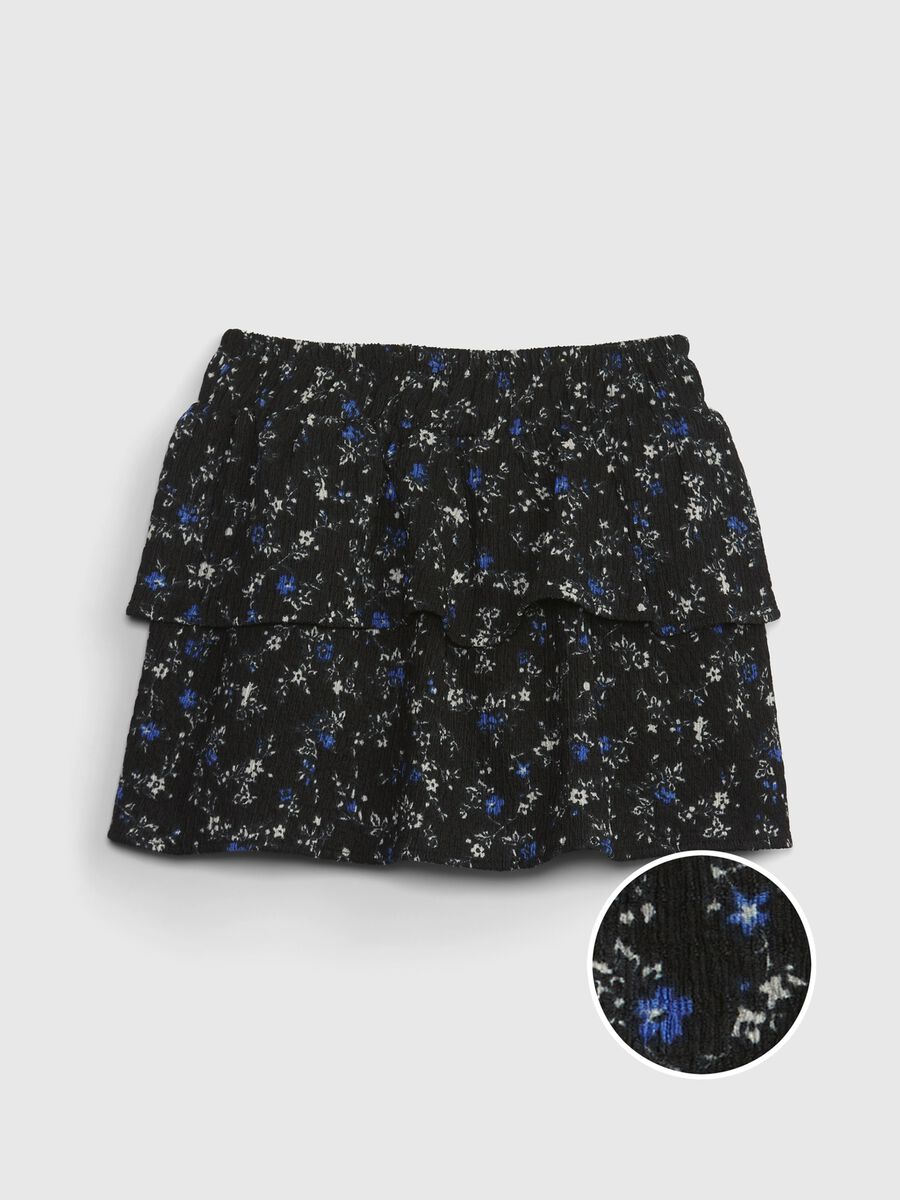 Tiered floral miniskirt Baby Girl_1