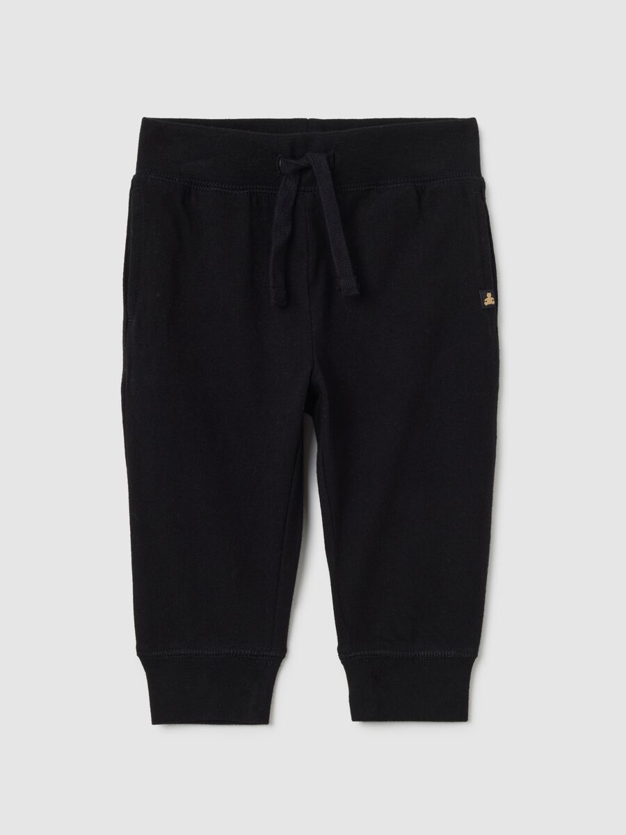 Joggers in jersey with drawstring Baby Boy_0