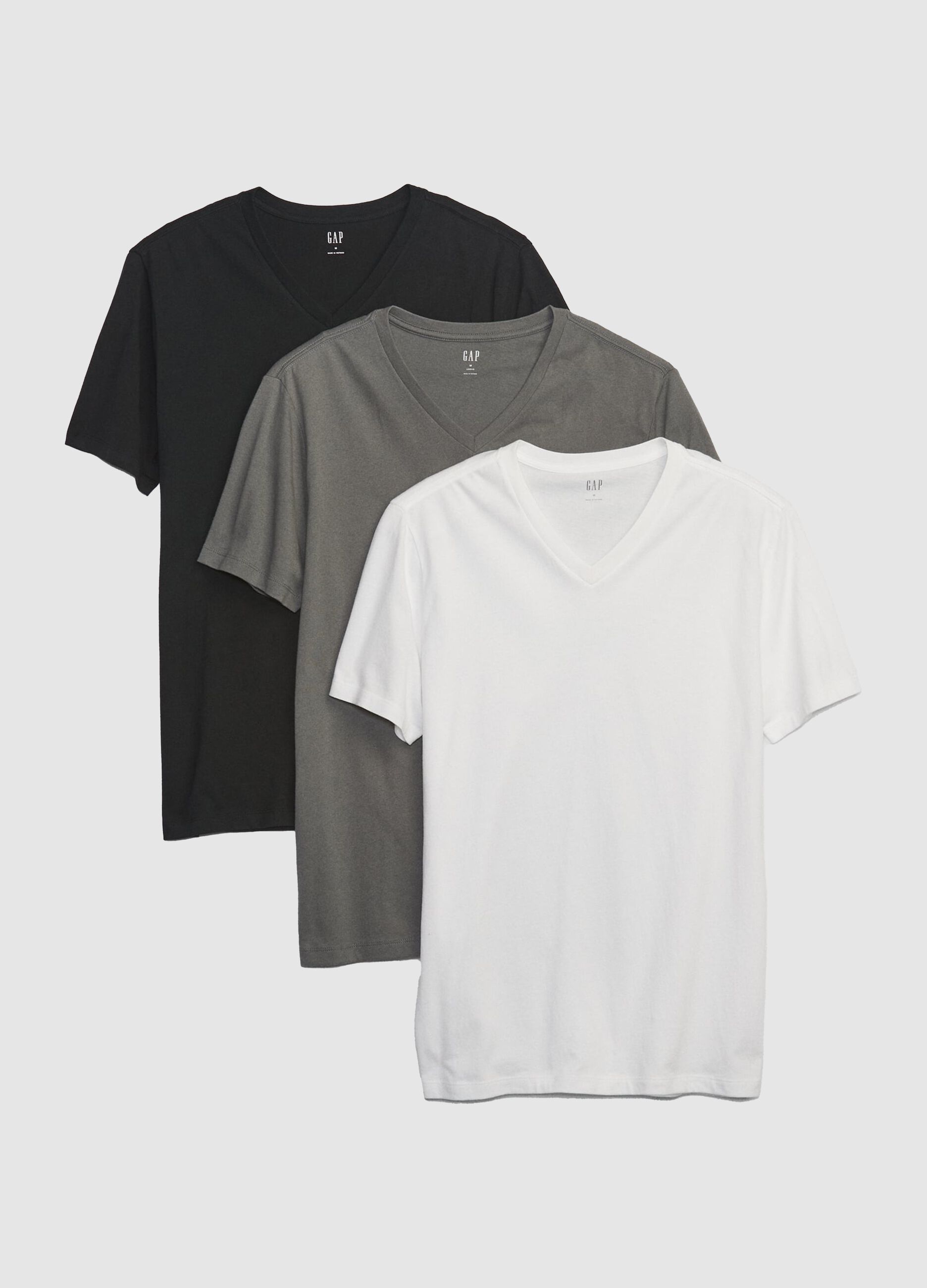 Tripack t-shirt con scollo a V