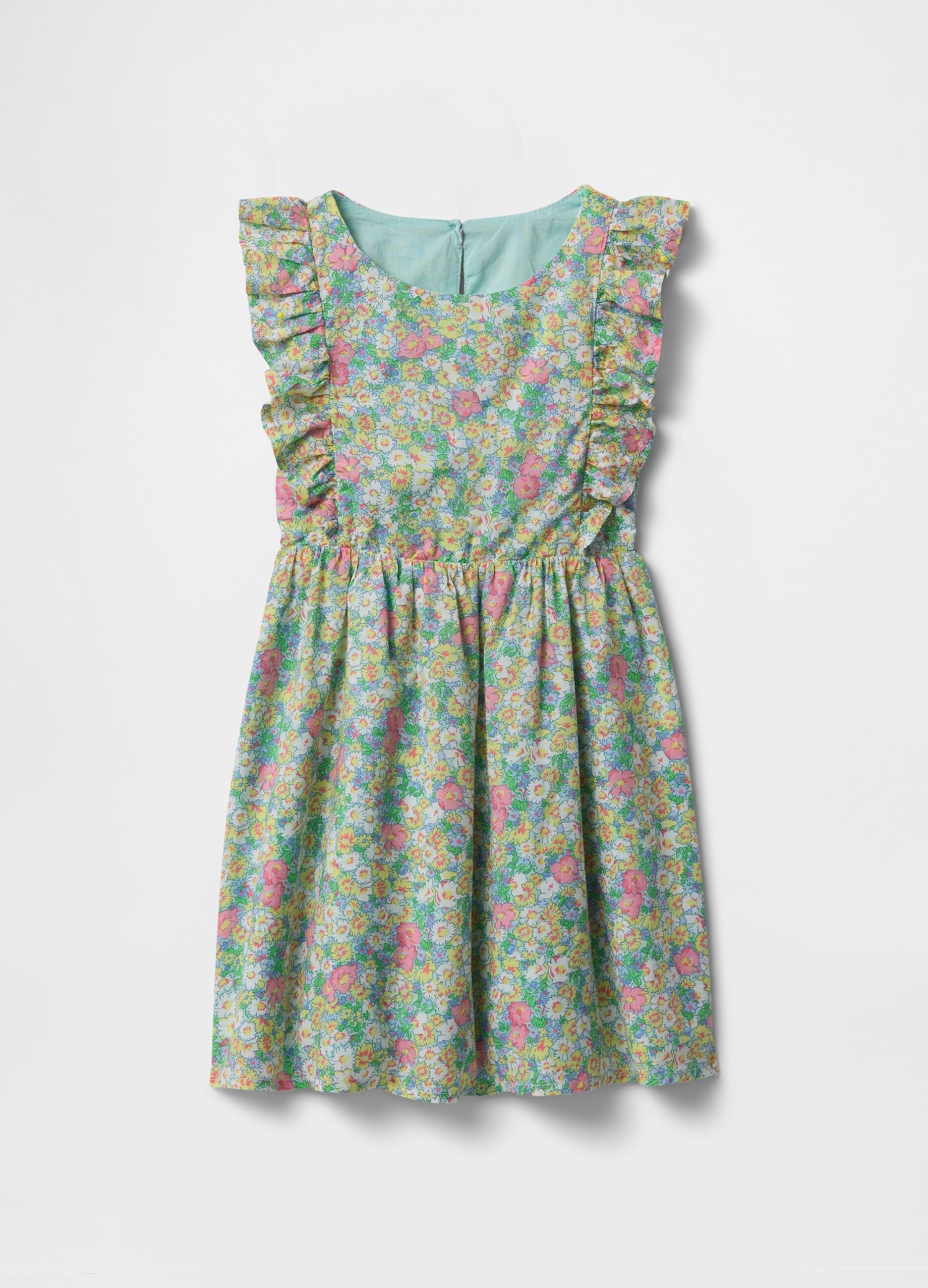 Vestito con fiorellini in cotone per bambina_1