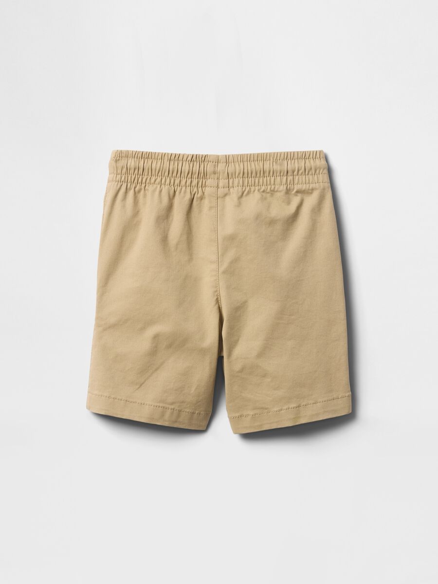 Bermuda in cotone stretch con coulisse Bimbo_1