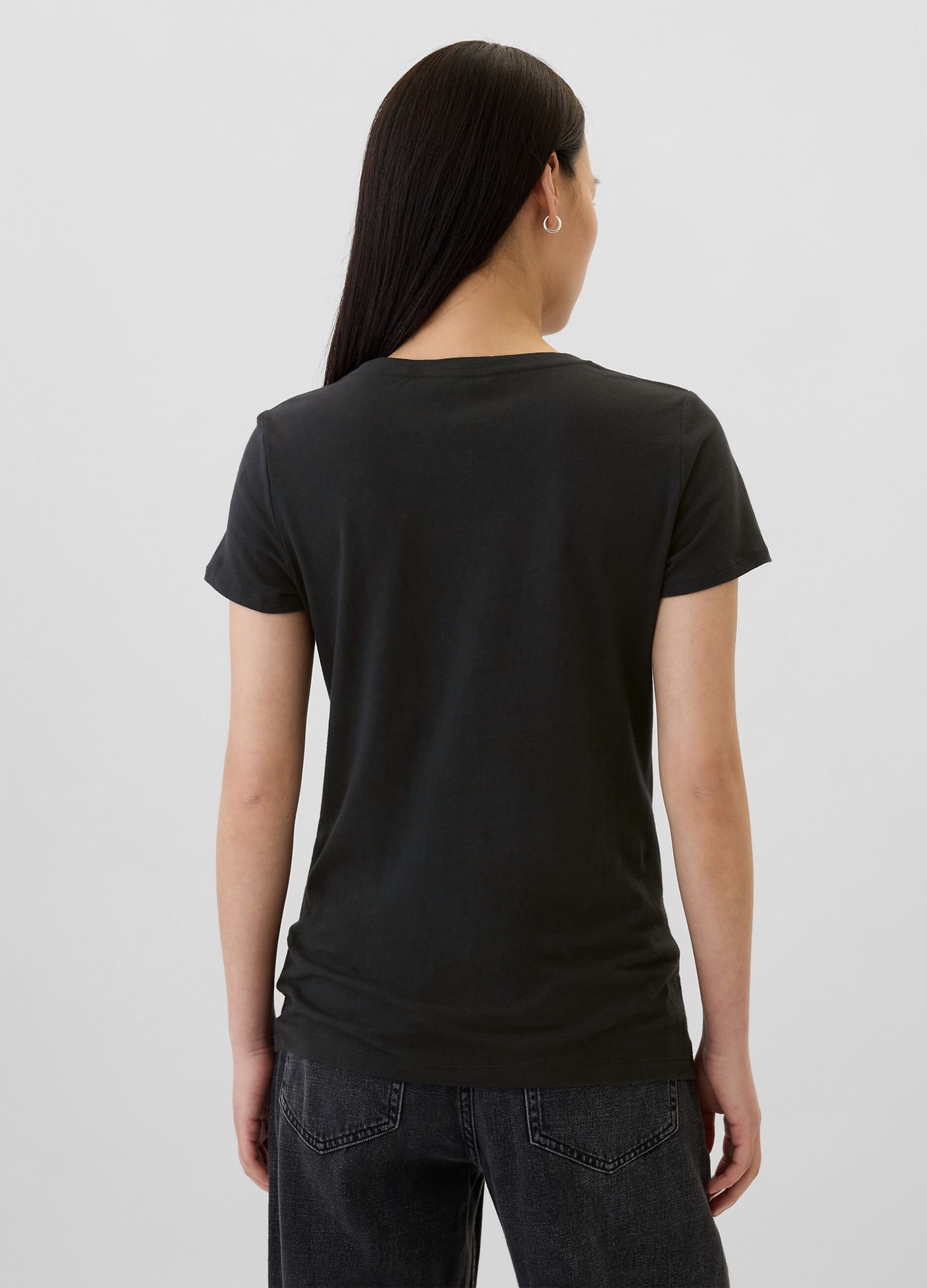 T-shirt con stampa logo in foil_2