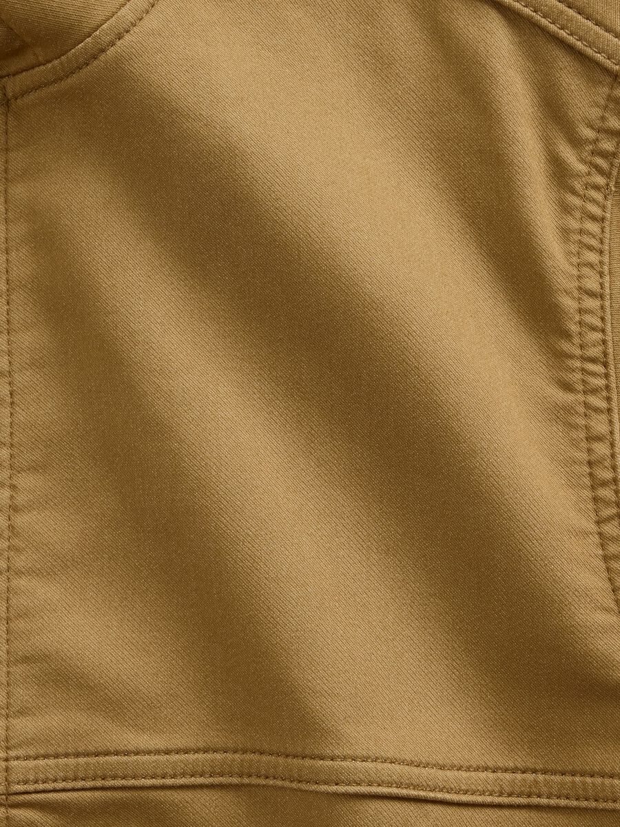 Brown Hooded Cotton Blend Jacket Boy_6