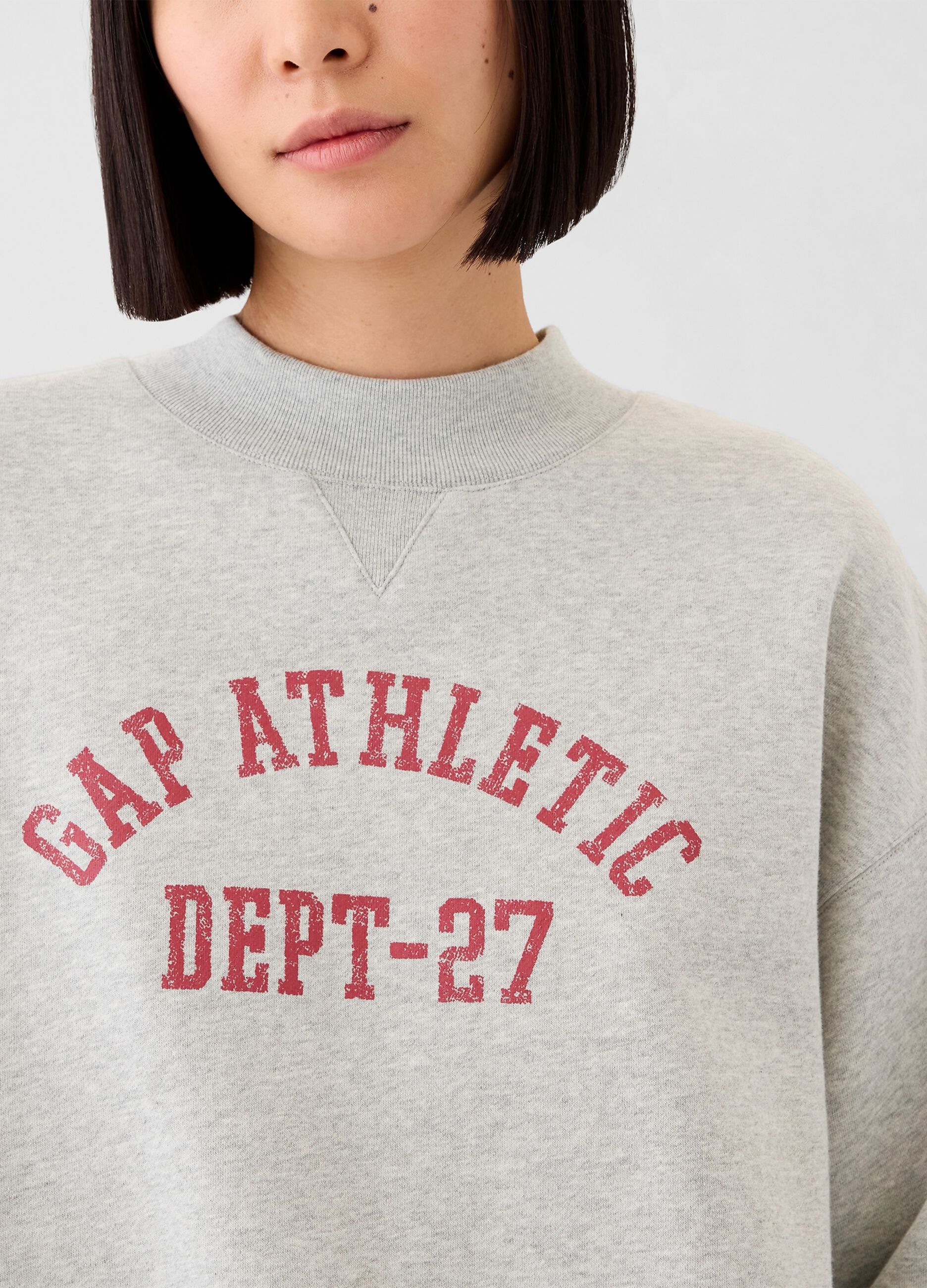 Felpa oversize mock neck con logo Athletic_3