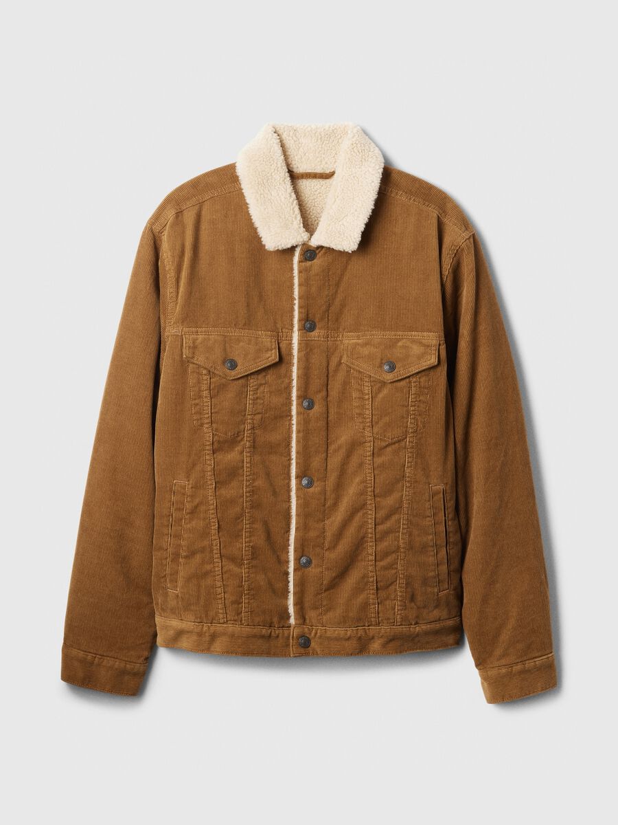 Short corduroy jacket with sherpa lining Man_3