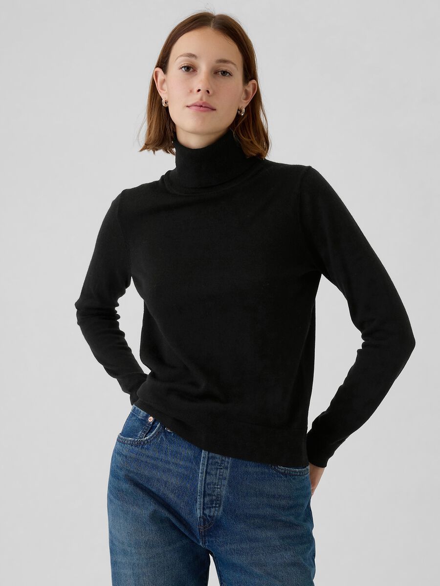 Turtleneck jumper in merino wool Woman_0
