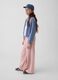 Pantaloni wide leg in puro cotone_0