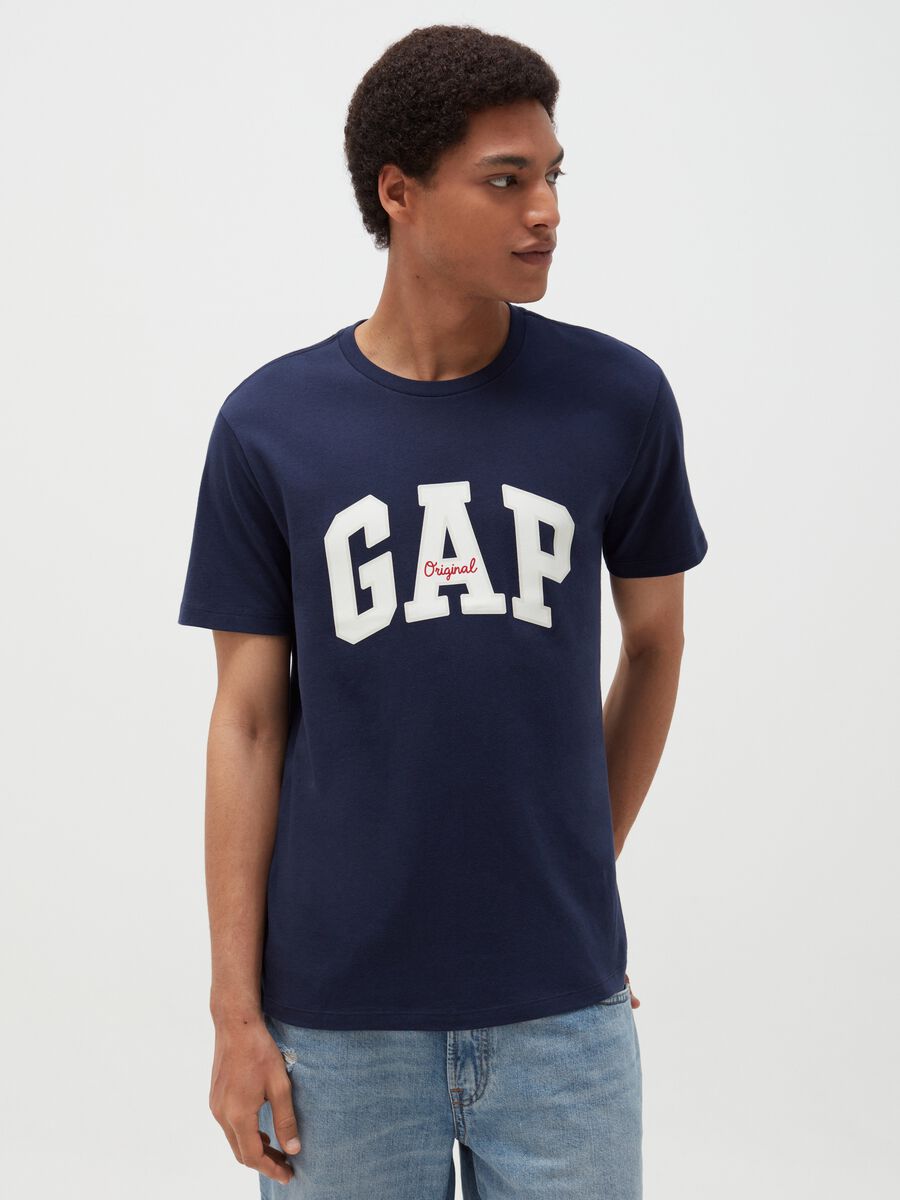 T-shirt in cotone con stampa logo Uomo_1