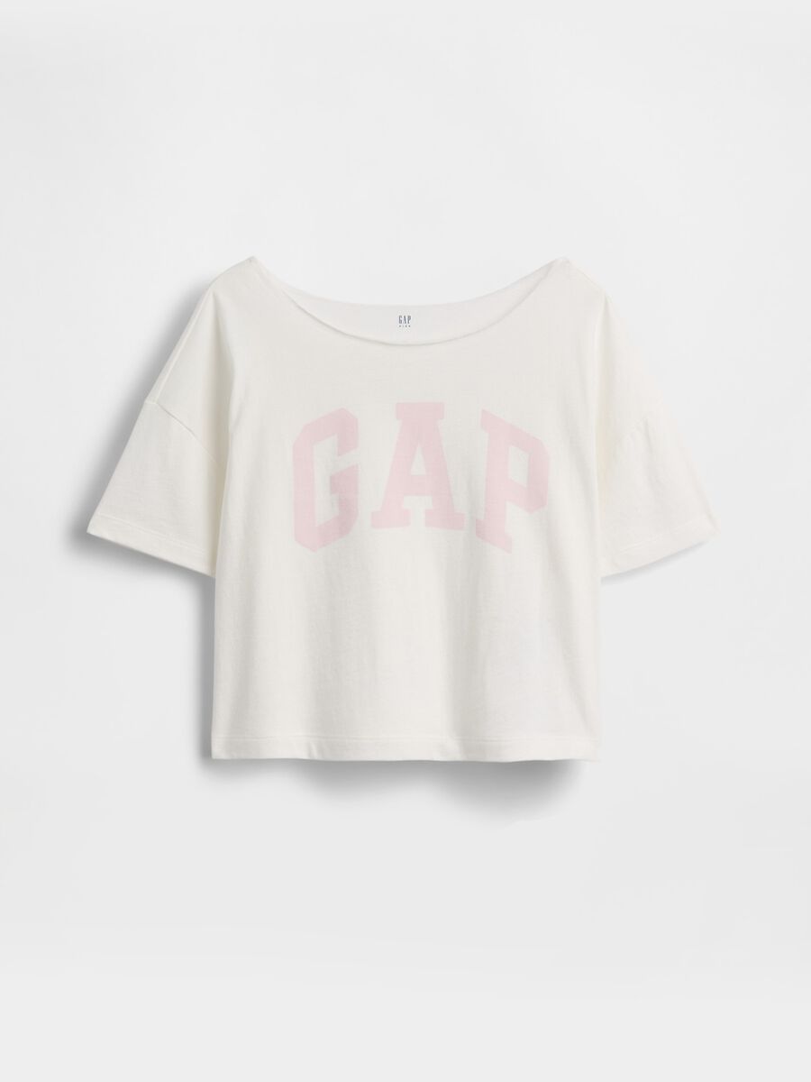 T-shirt in puro cotone con logo GAP Bambina_1