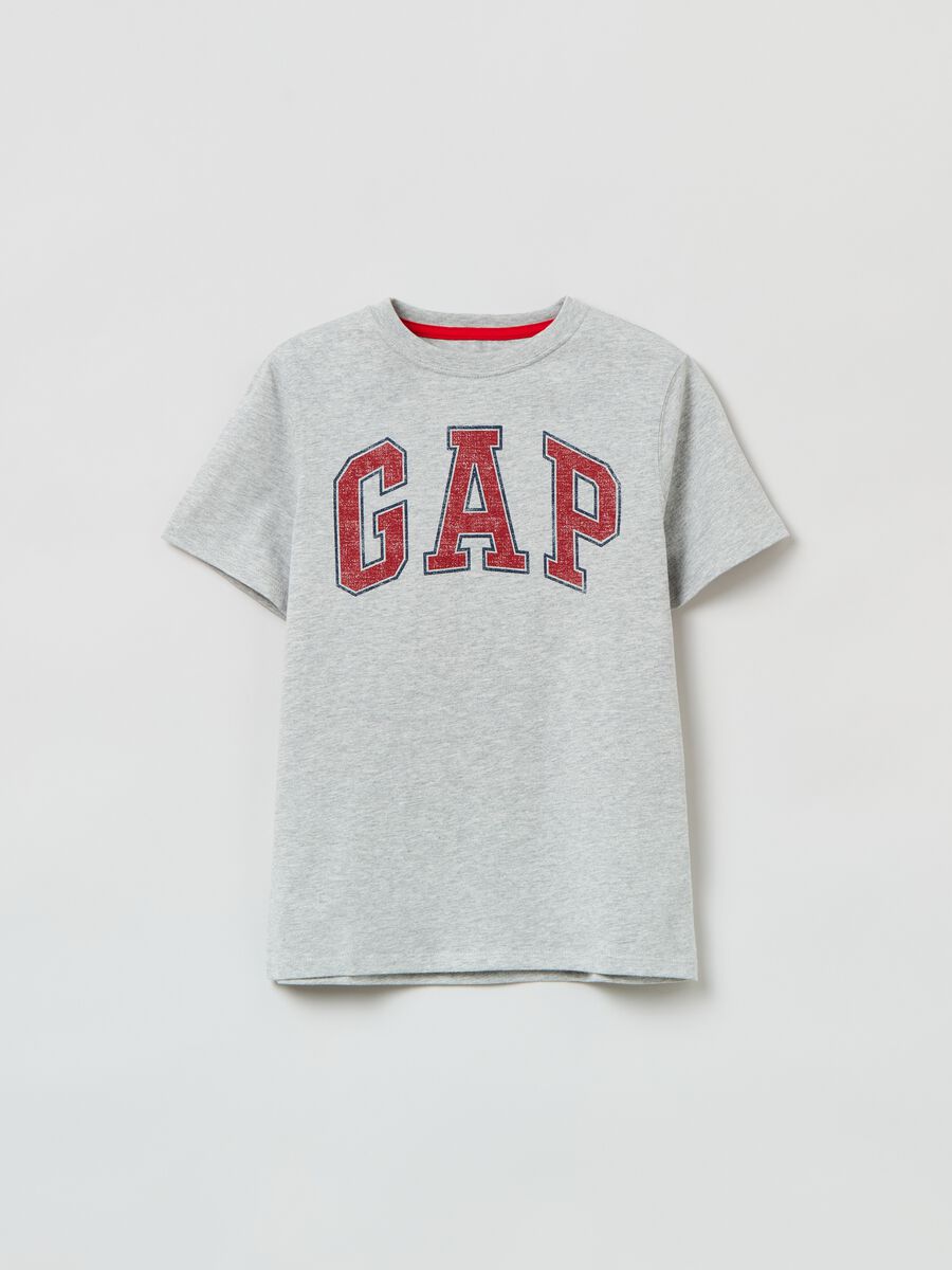 T-shirt girocollo con stampa logo vintage Bambino_0