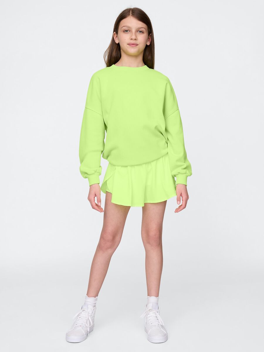 Shorts verdi a pieghe Bambina_0