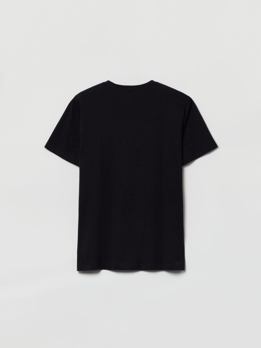 Cotton T-shirt with embroidered logo Man_1