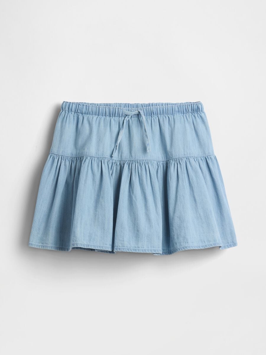 Gonna denim in puro cotone Bambina_2