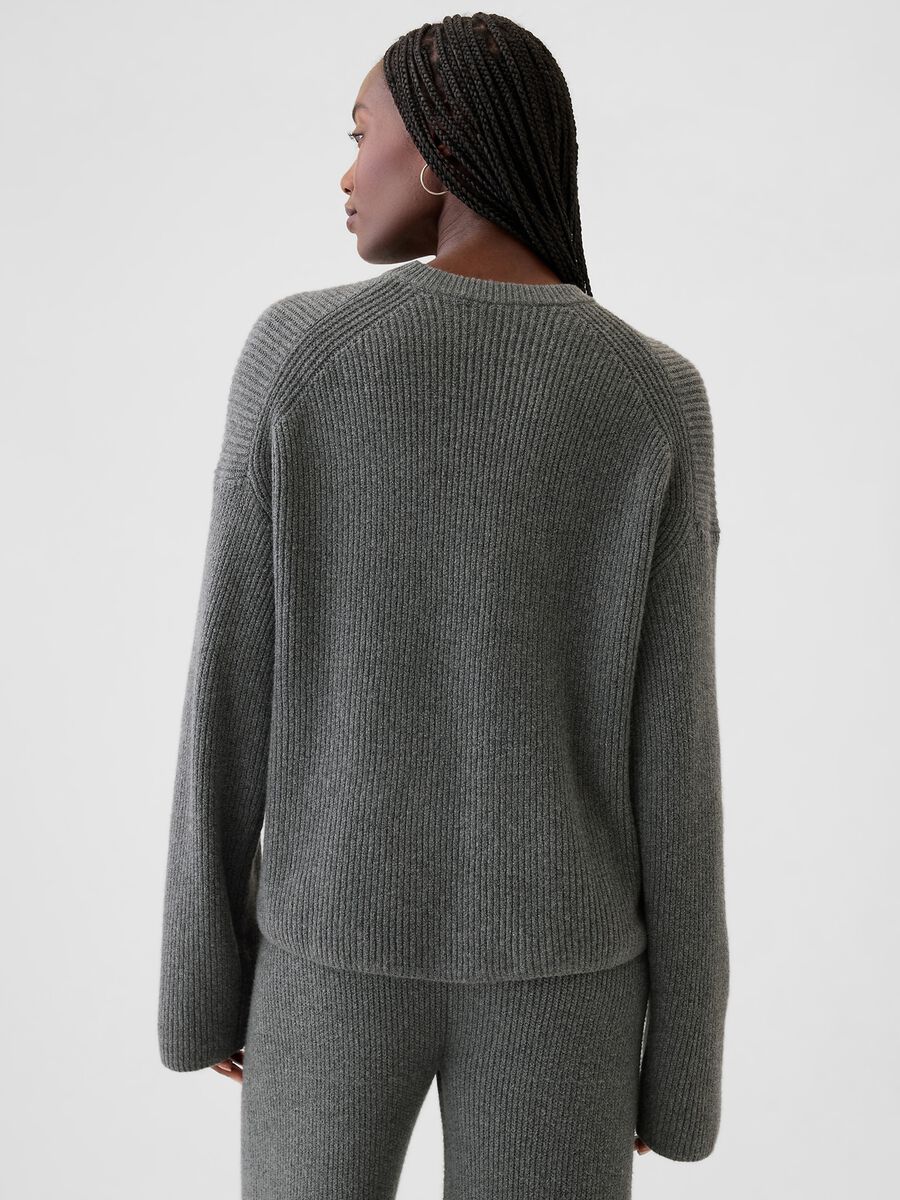 Ribbed oversized pullover Woman_2