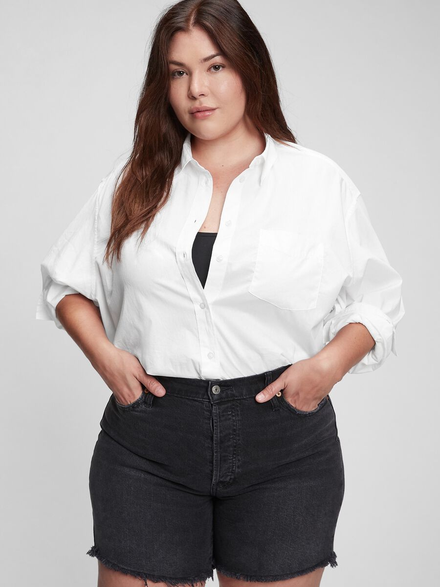 Camicia oversize in cotone Donna_2