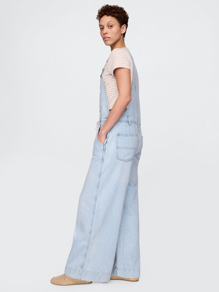 Salopette denim chiaro Gap Donna_1