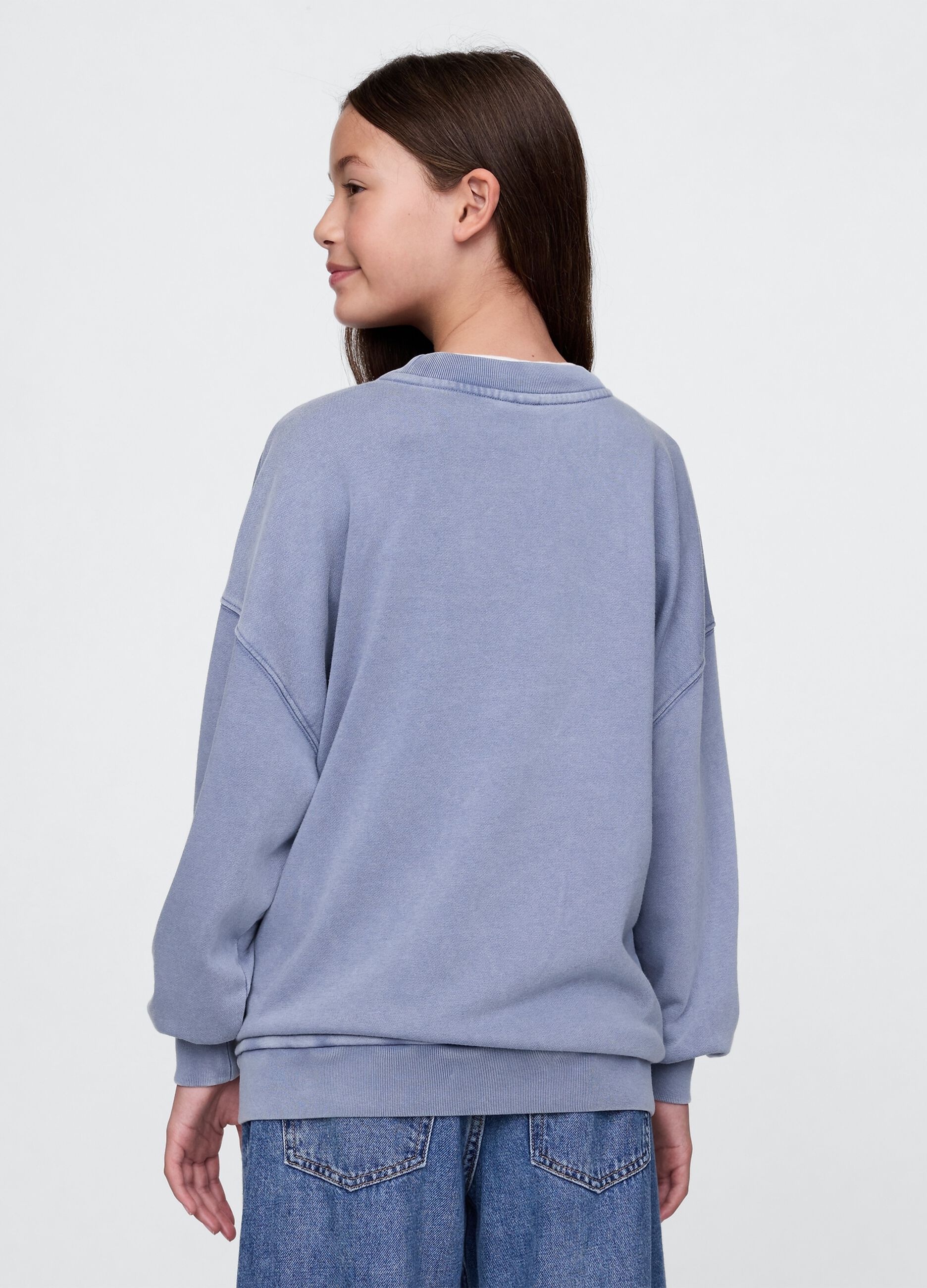 Felpa azzurra con logo Authentic GAP_2