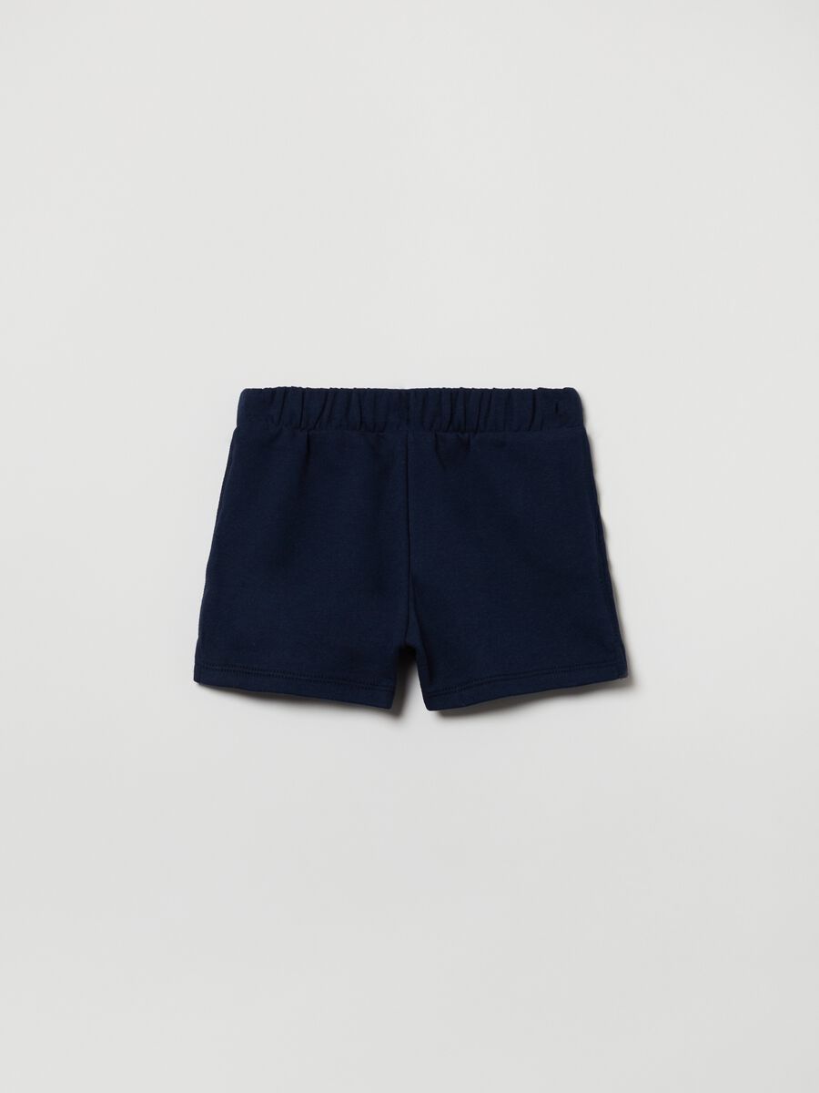 Shorts in French terry with logo Newborn Boy_1