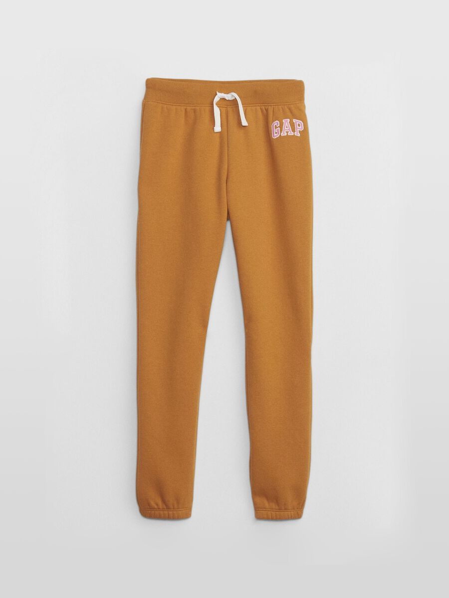 Joggers in felpa con ricamo logo Bambina_0