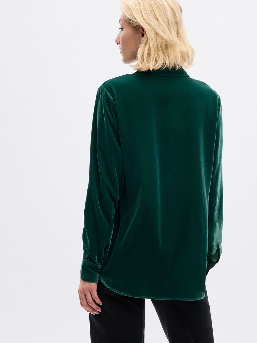 Camicia boyfriend in velluto Donna_1