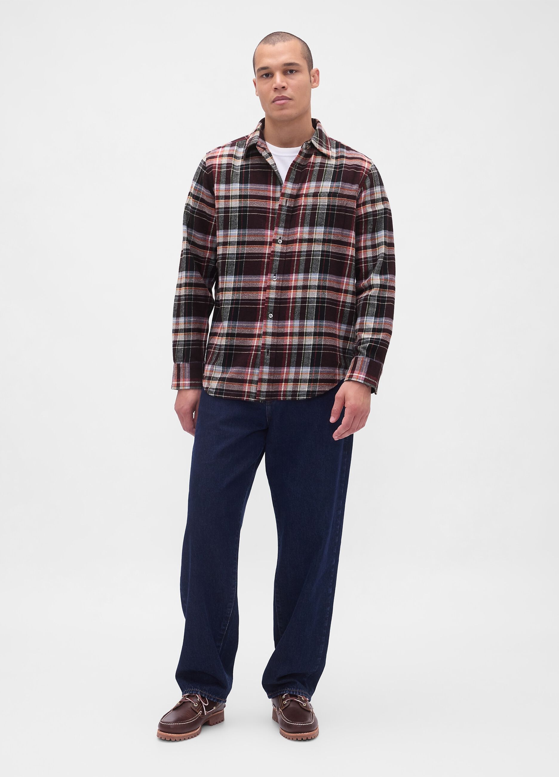 Multicolour Long Sleeve Shirt in Pure Cotton