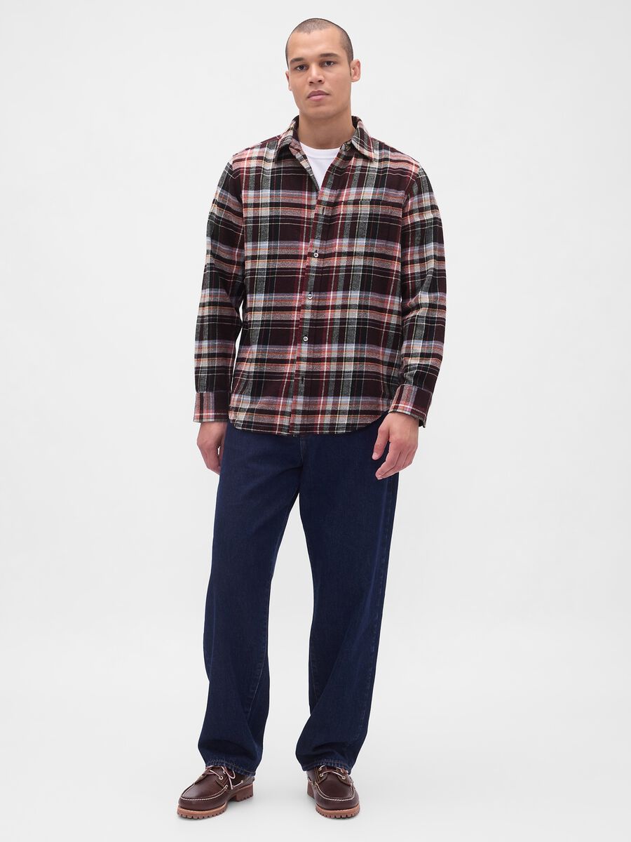 Camicia a maniche lunghe in cotone Uomo_2