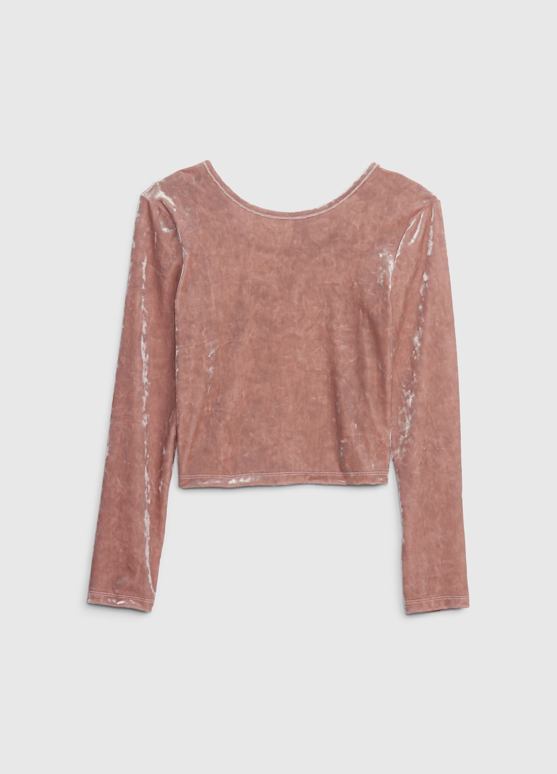 Velvet long-sleeved t-shirt_1