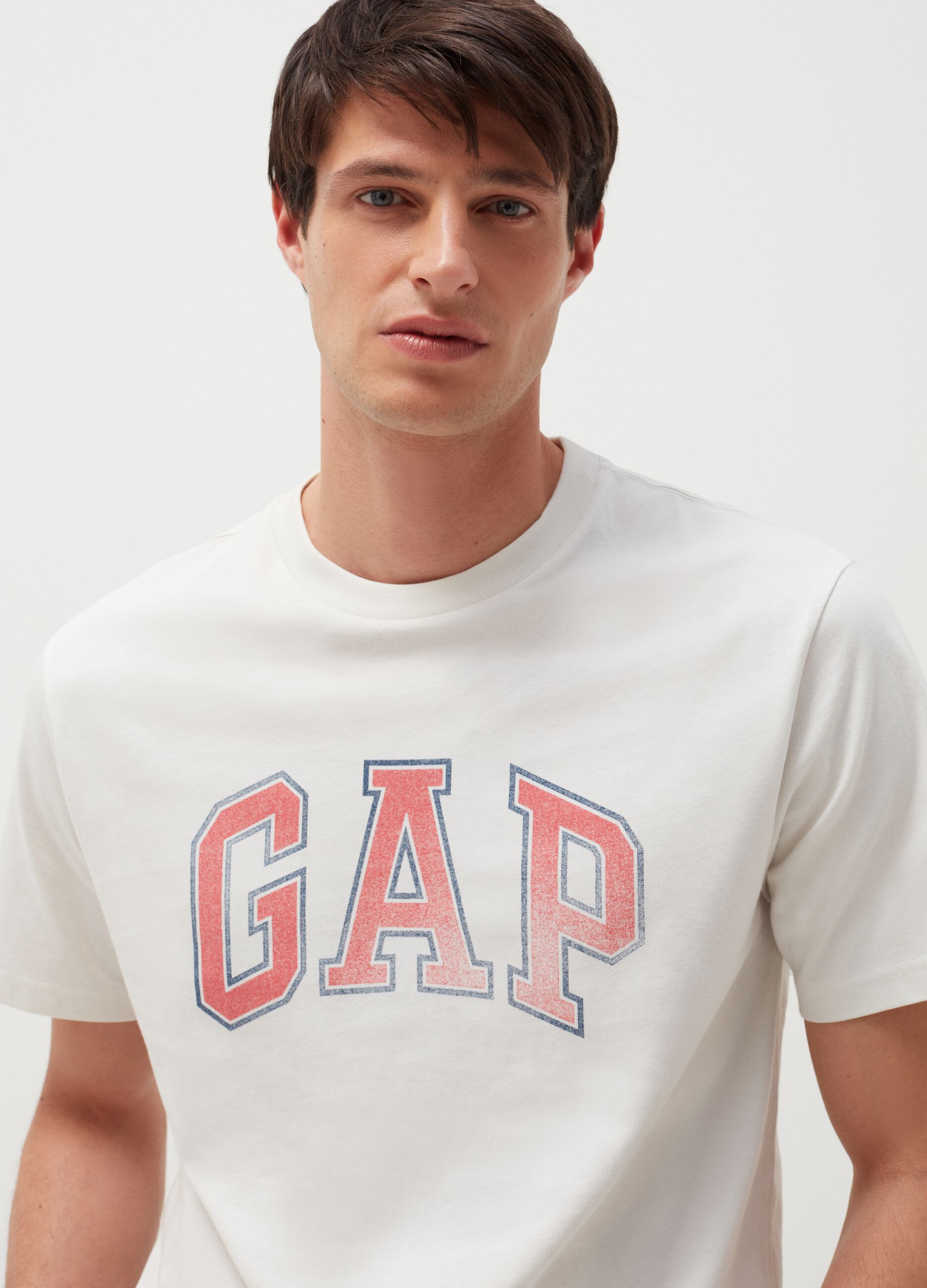 T-shirt in cotone con stampa logo_1