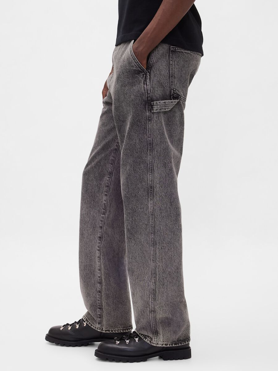 Jeans grigi in puro cotone Uomo_3