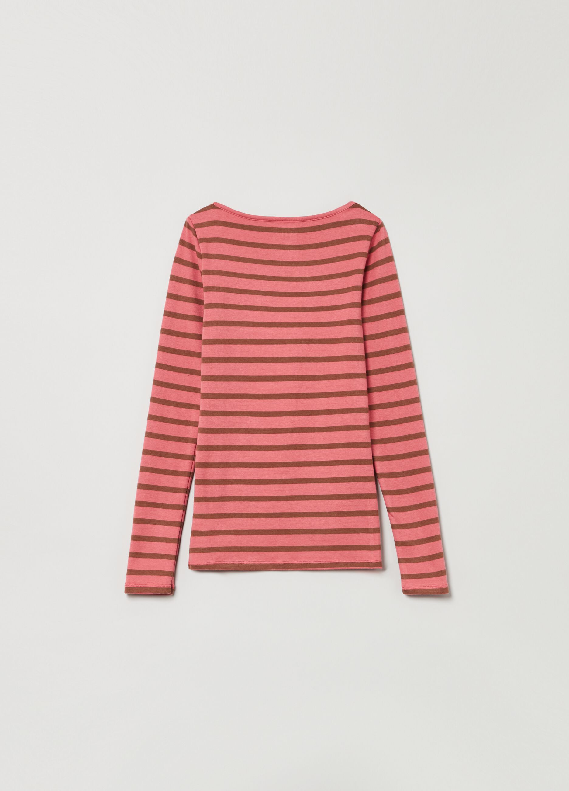 Long-sleeved T-shirt with striped pattern_1