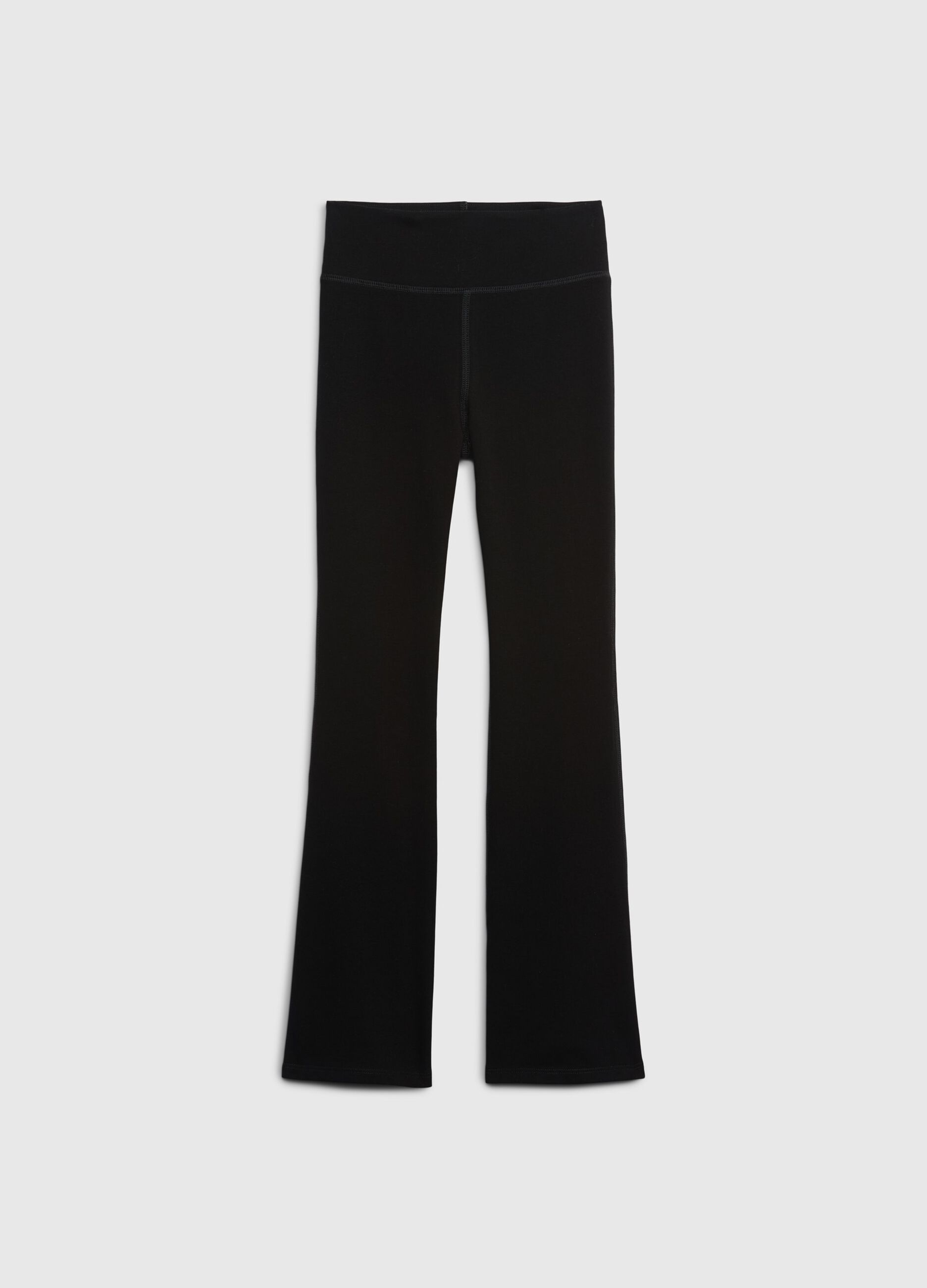 Flare-fit leggings in stretch organic cotton