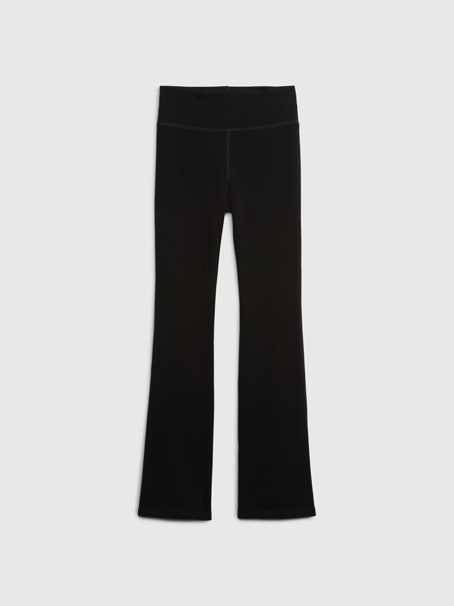 Leggings flare fit in cotone bio stretch Bambina_0