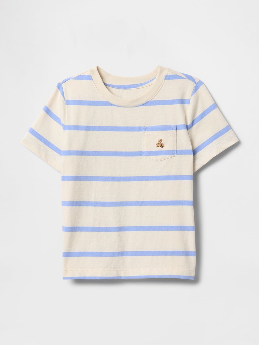 T-shirt a righe orizzontali in cotone Baby Boy_0