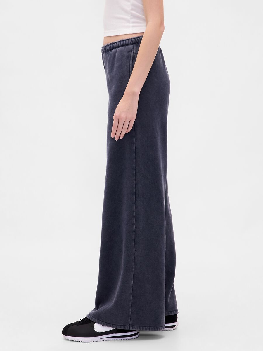Grey Trousers in Cotton and Polyester Blend Woman_3