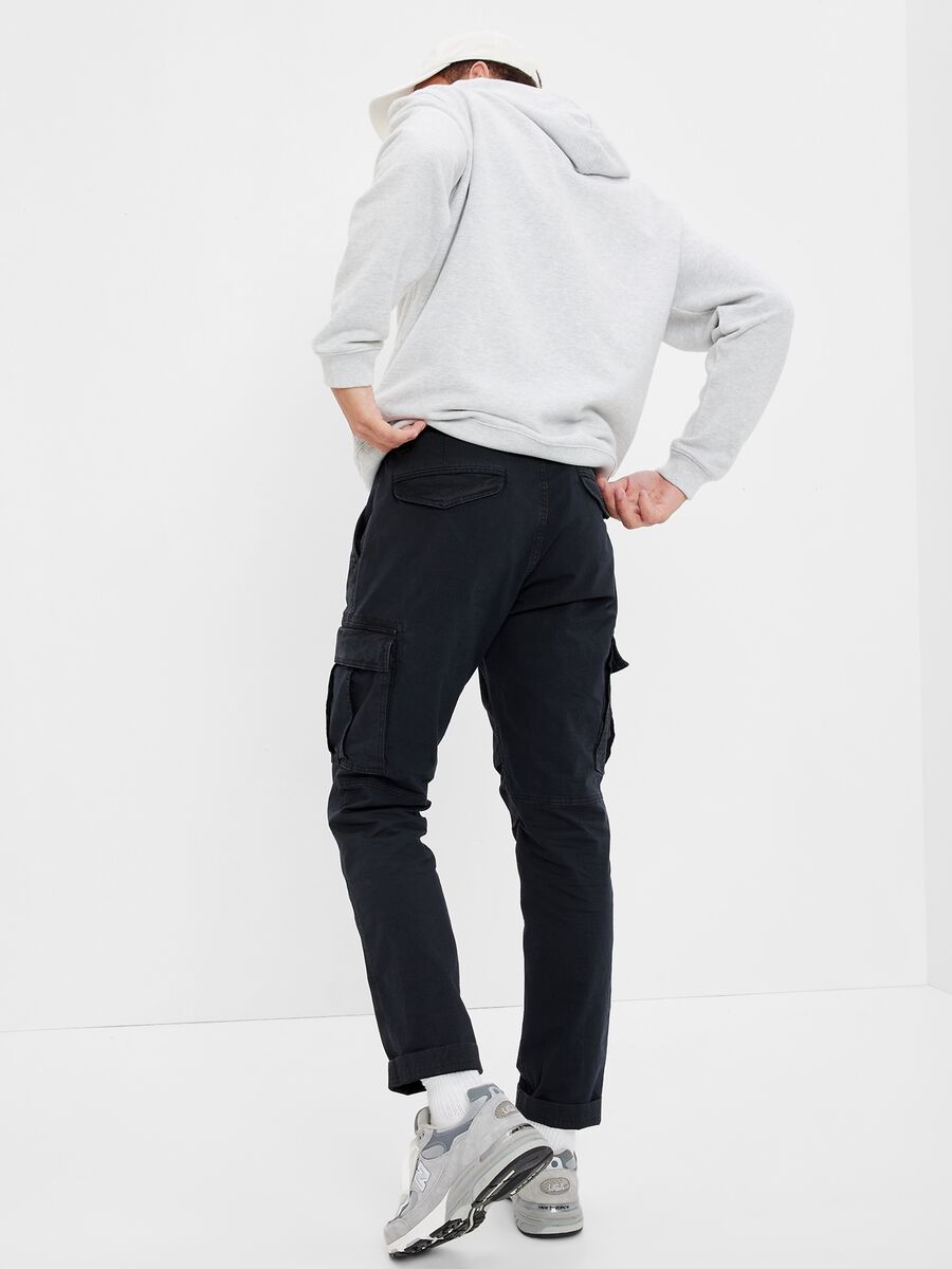 Pantalone cargo con trama ripstop Uomo_2
