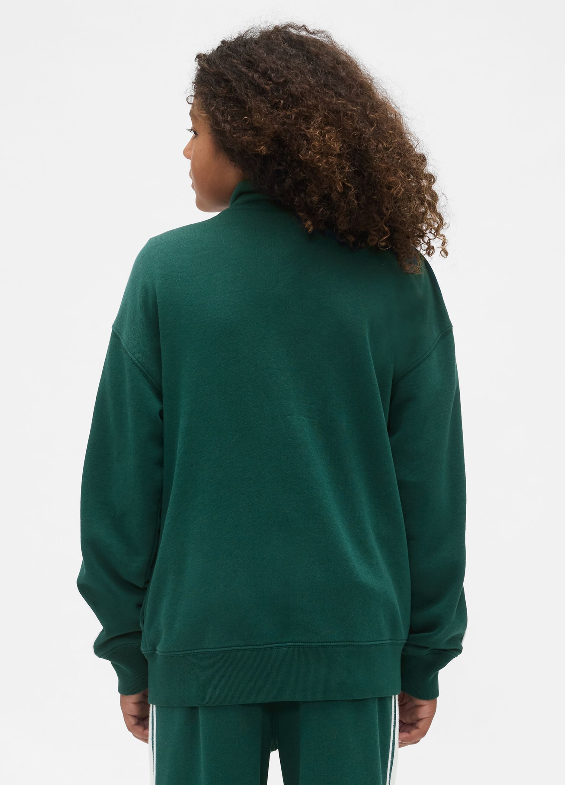 Felpa verde in misto cotone_2