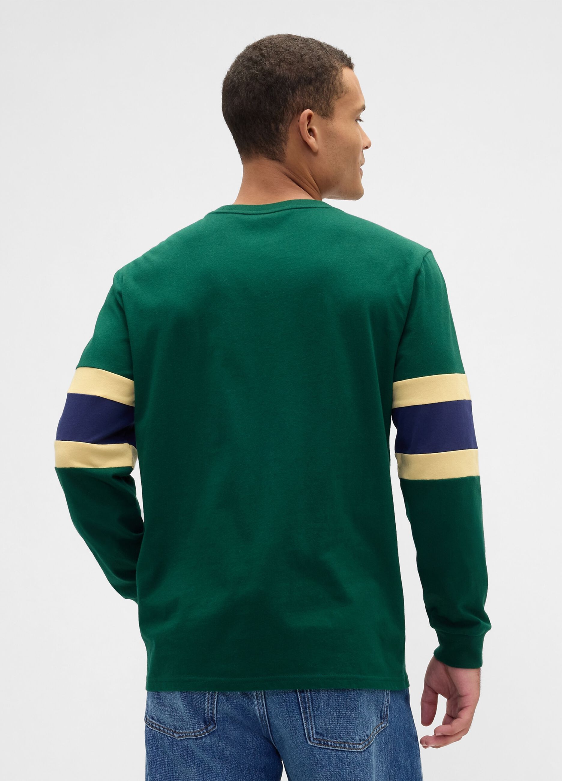 Maglia verde a maniche lunghe in cotone_1