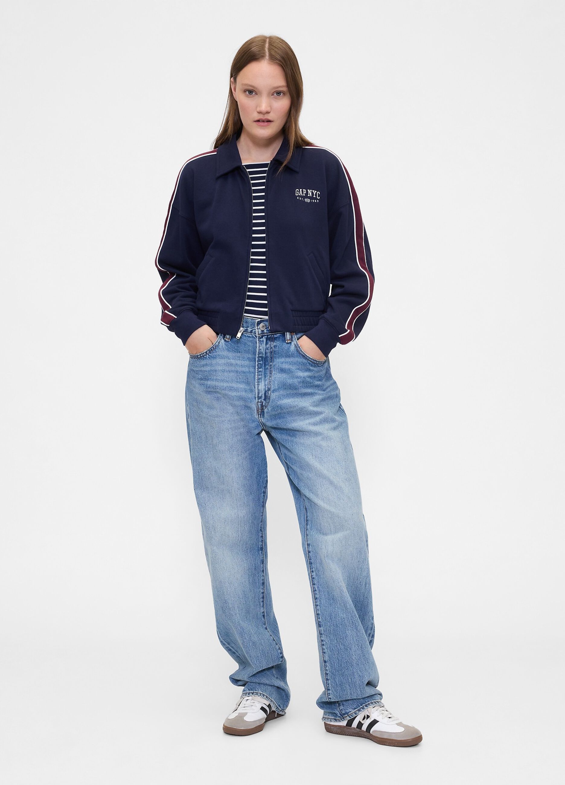 Felpa con zip integrale