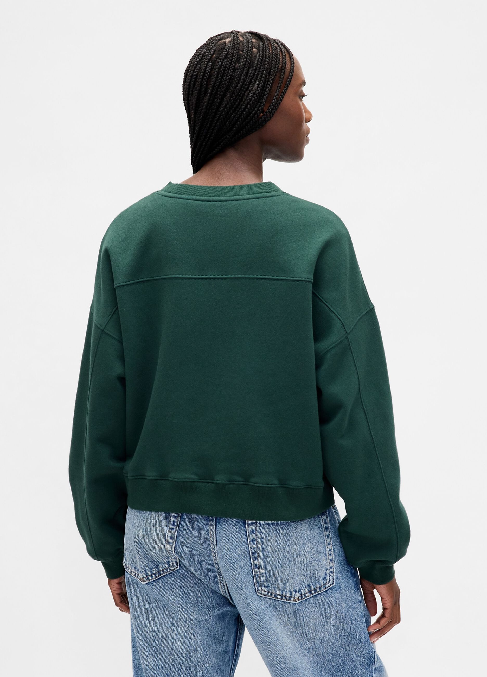 Felpa verde donna con scritta_1