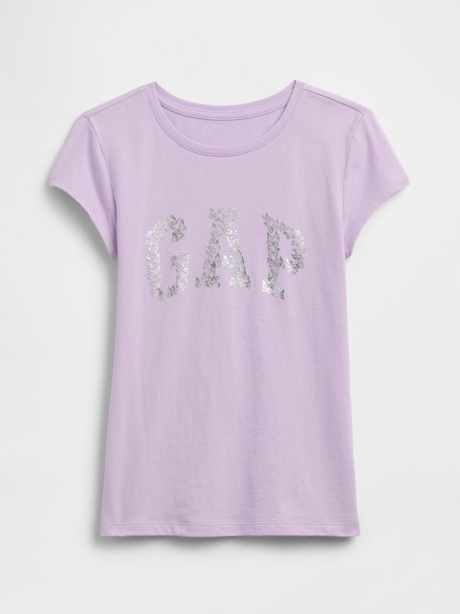 T-shirt a maniche corte in puro cotone Bambina_0