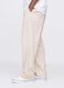 Beige wide-leg trousers in Lyocell and cotton_3