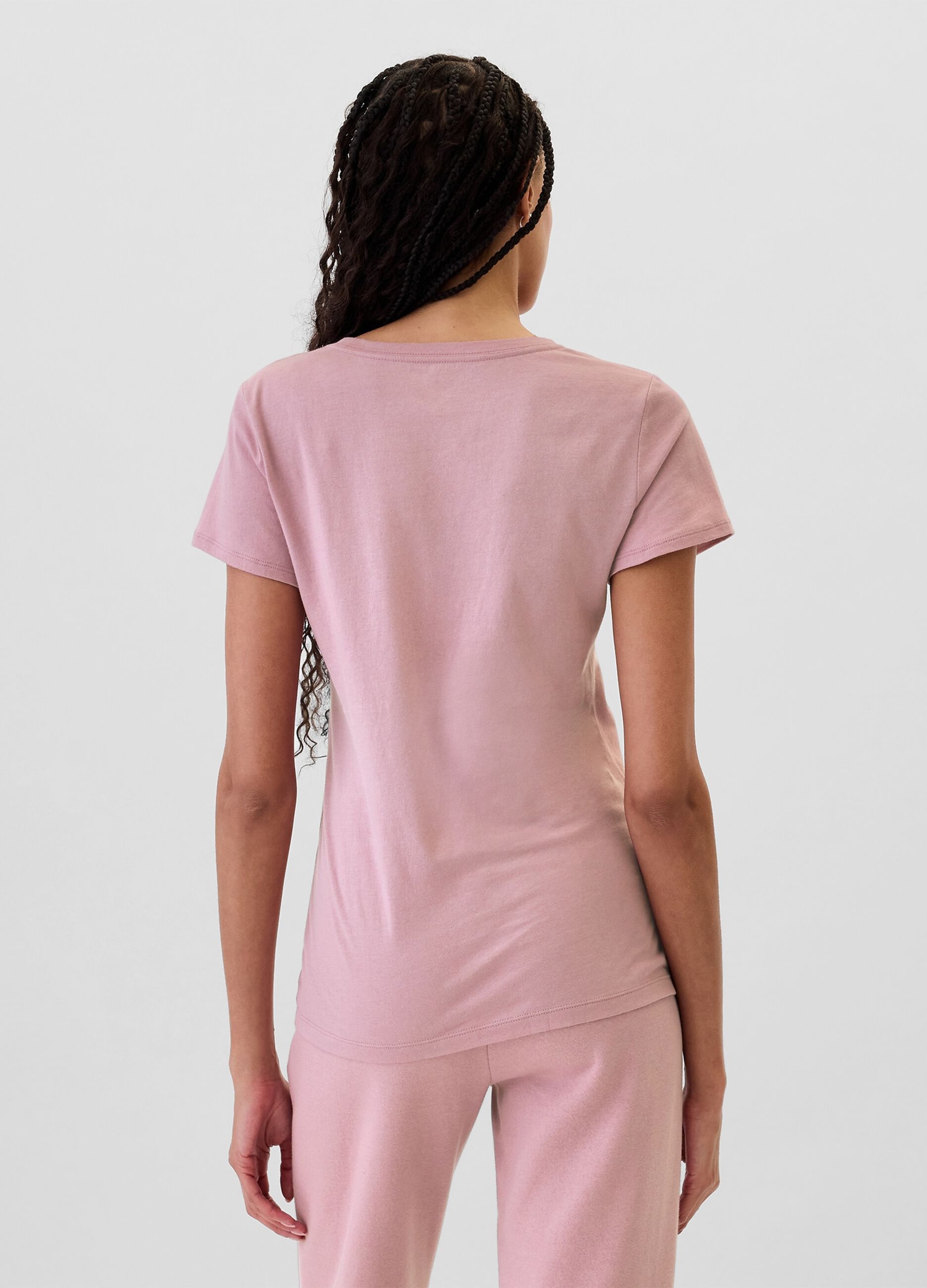 T-shirt con stampa logo in foil_2