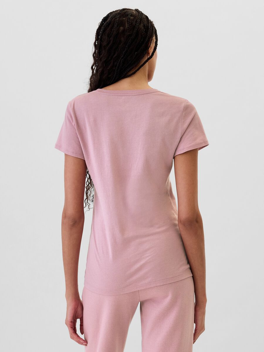 T-shirt con stampa logo in foil Donna_2