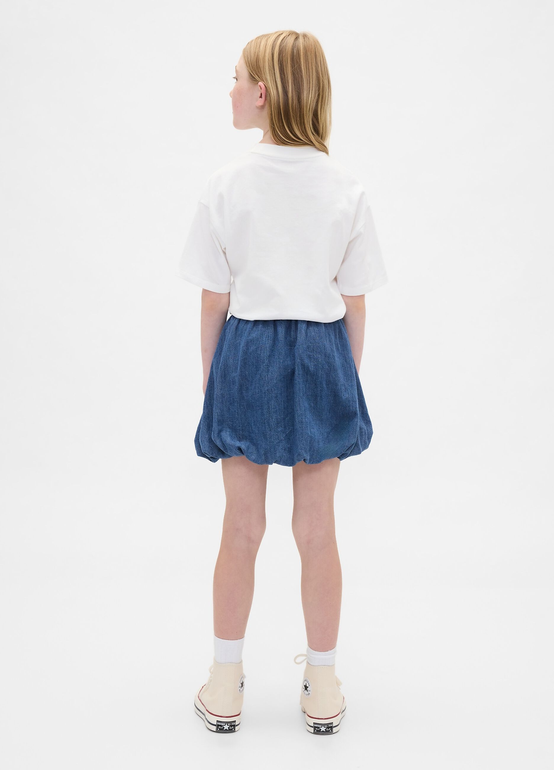 Gonna denim corta per bambina_1