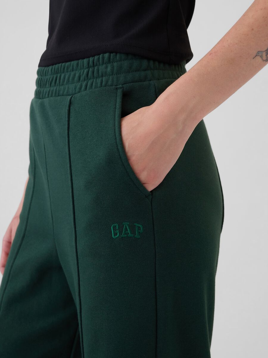 Pantalone joggers straight fit con cuciture in rilievo Donna_3