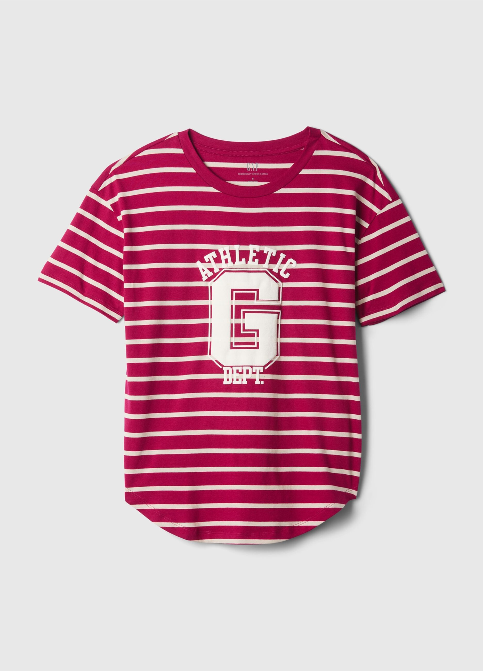 T-shirt in cotone bio stampa logo Athletic Dept._4