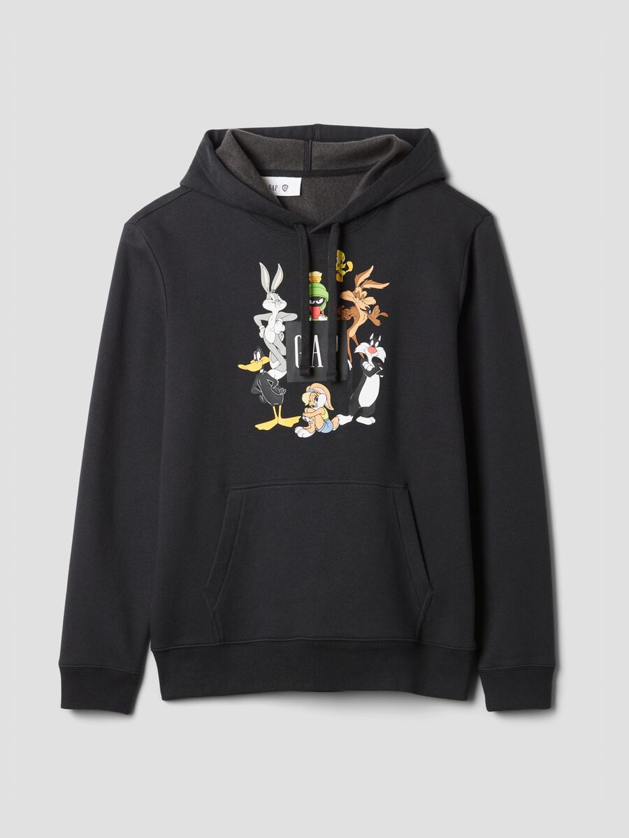 Felpa stampa logo con personaggi Looney Tunes Uomo_2