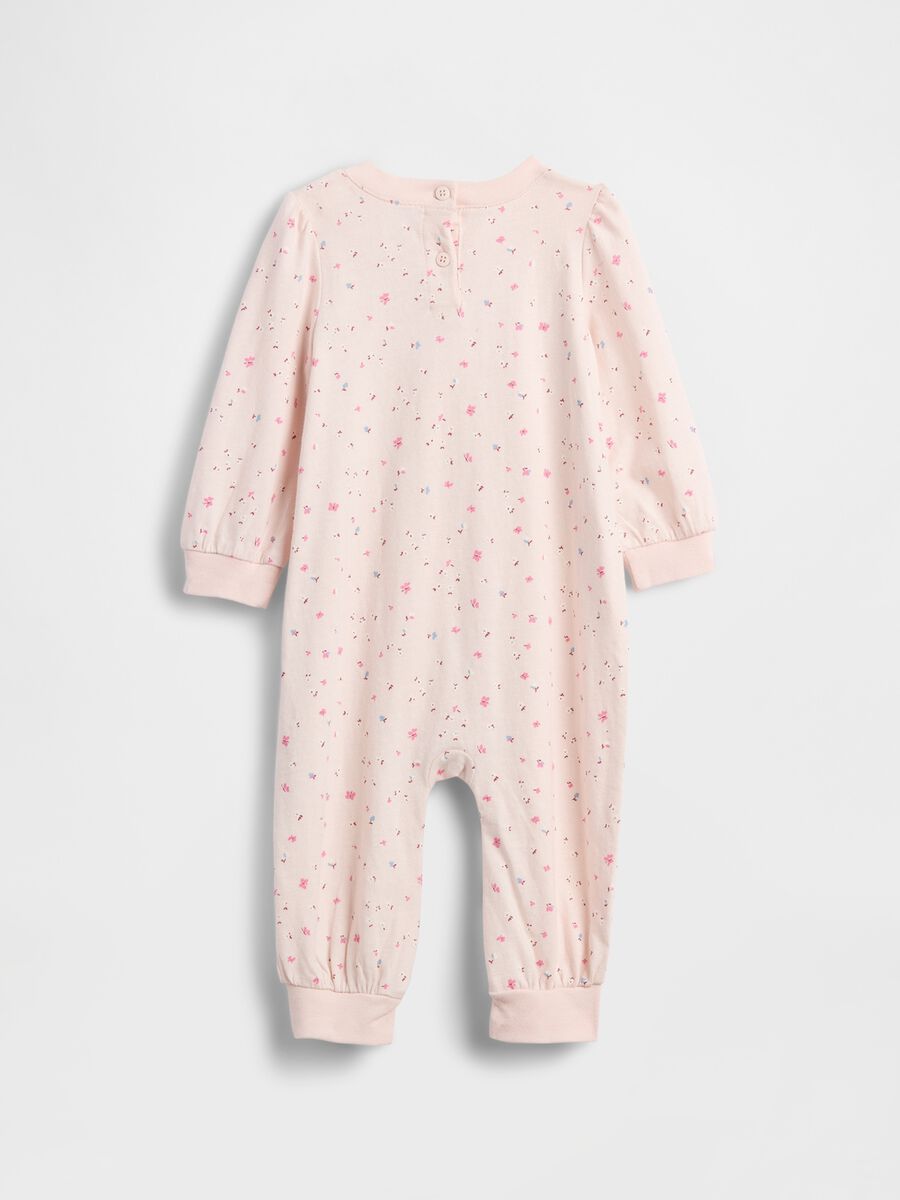 Tutina rosa in cotone con stampa Neonato_1